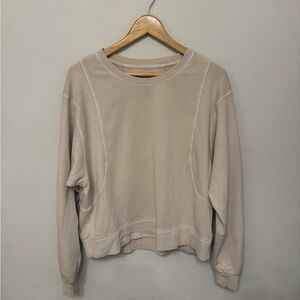 Athleta Light Beige Crewneck Top